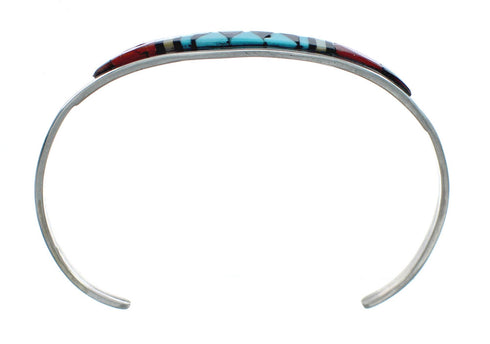 Zuni Multicolor Inlay Sterling Silver Cuff Bracelet NN20131